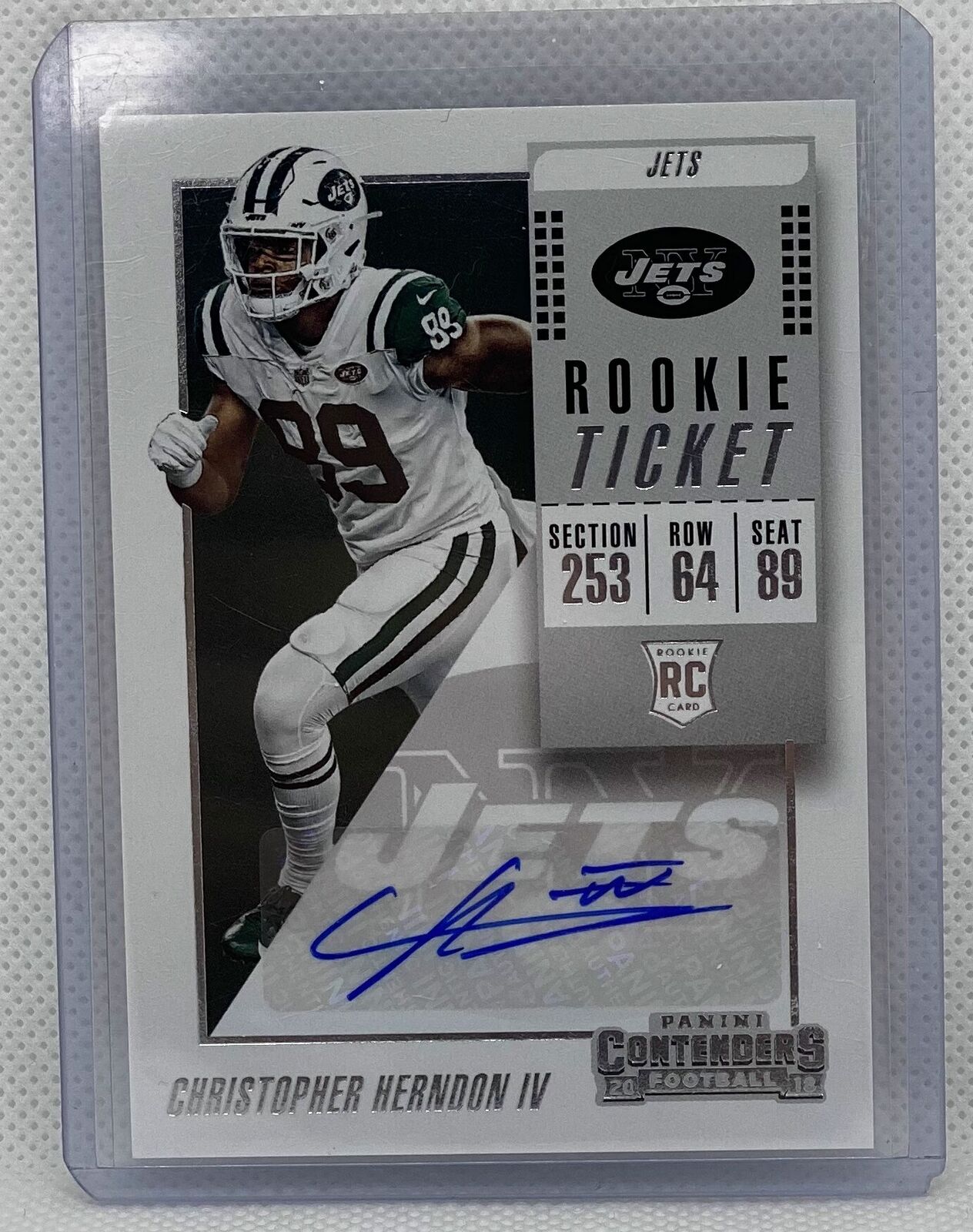 CHRISTOPHER HERNDON IV 2018 PANINI CONTENDERS ROOKIE TICKET AUTO RC #175