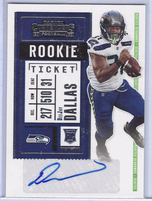 DEEJAY DALLAS 2020 CONTENDERS ROOKIE TICKET AUTO RC #192