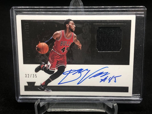 DENZEL VALENTINE 2016-17 PANINI NOIR RPA PATCH ON CARD AUTO RC #D 32/35