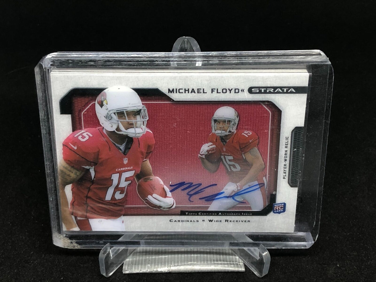 MICHAEL FLOYD 2012 TOPPS STRATA SHADOWBOX JERSEY AUTO RC #D 34/40