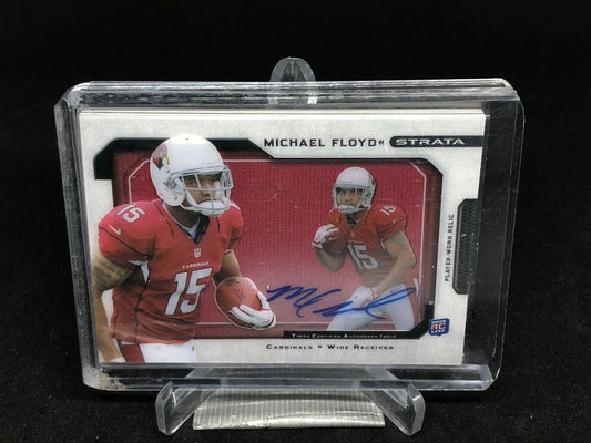 MICHAEL FLOYD 2012 TOPPS STRATA SHADOWBOX JERSEY AUTO RC #D 34/40