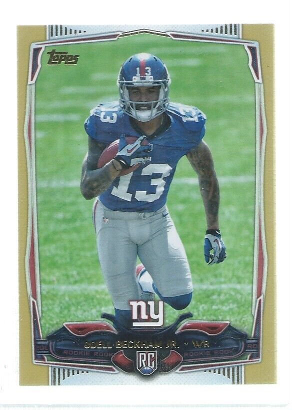 ODELL BECKHAM JR 2014 TOPPS GOLD ROOKIE RC #D 927/2014