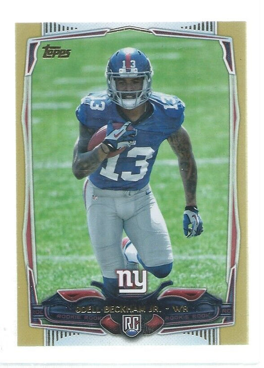 ODELL BECKHAM JR 2014 TOPPS GOLD ROOKIE RC #D 927/2014