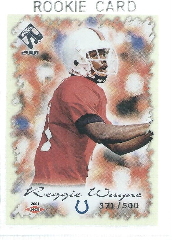 REGGIE WAYNE 2001 PACIFIC PRIVATE STOCK ROOKIE RC #D 371/500