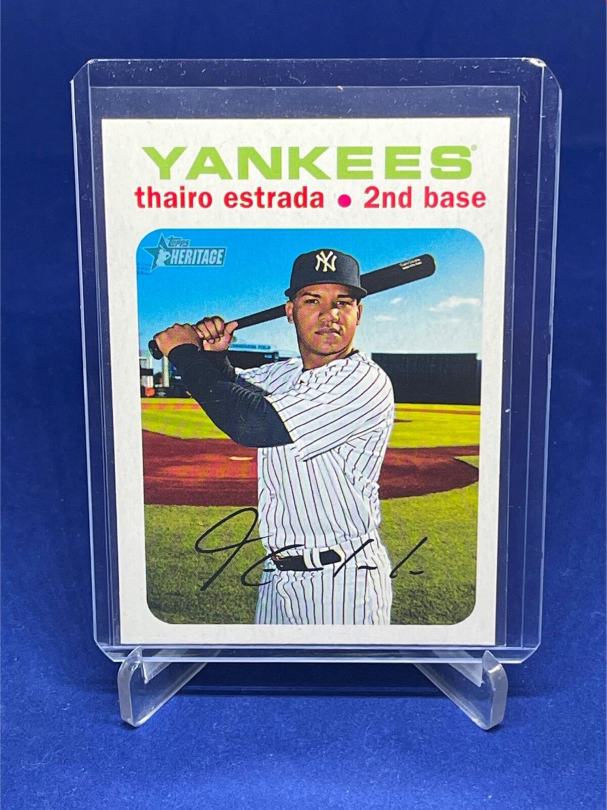 THAIRO ESTRADA 2020 TOPPS HERITAGE WHITE SP VARIATION # 313