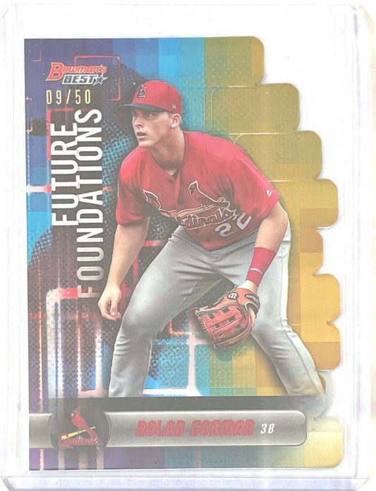 NOLAN GORMAN 2019 BOWMAN'S BEST FUTURE FOUNDATIONS GOLD DIECUT REFRACTOR #D 9/50