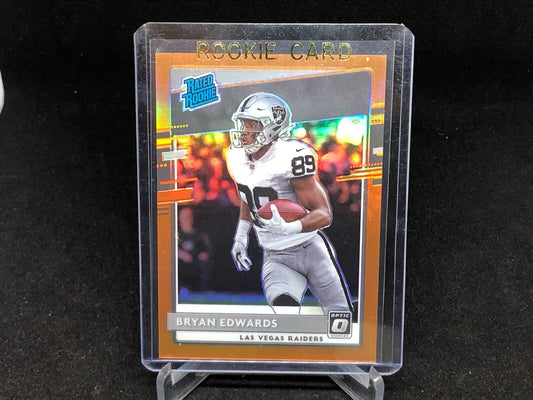 BRYAN EDWARDS 2020 PANINI DONRUSS OPTIC RATED ROOKIE ORANGE HOLO RC #D 128/199