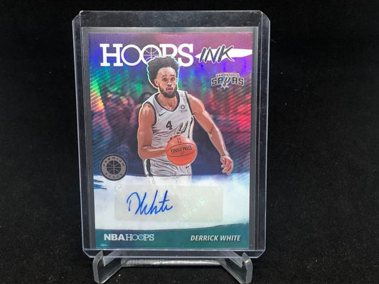 DERRICK WHITE 2019-20 PANINI NBA HOOPS PREMIUM STOCK HOOPS INK PRIZM AUTO