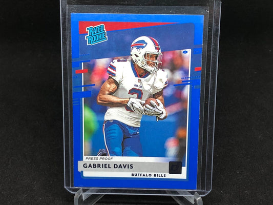 GABRIEL DAVIS 2020 DONRUSS RATED ROOKIE BLUE PRESS PROOF RC # 337