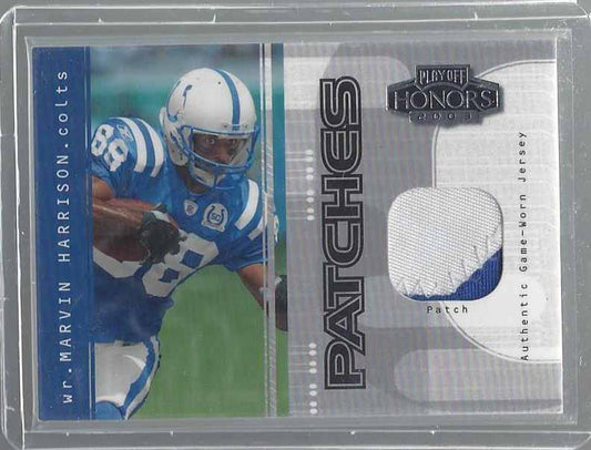 MARVIN HARRISON 2003 PLAYOFF HONORS PATCHES 2 COLOR COLTS PATCH #D 68/75