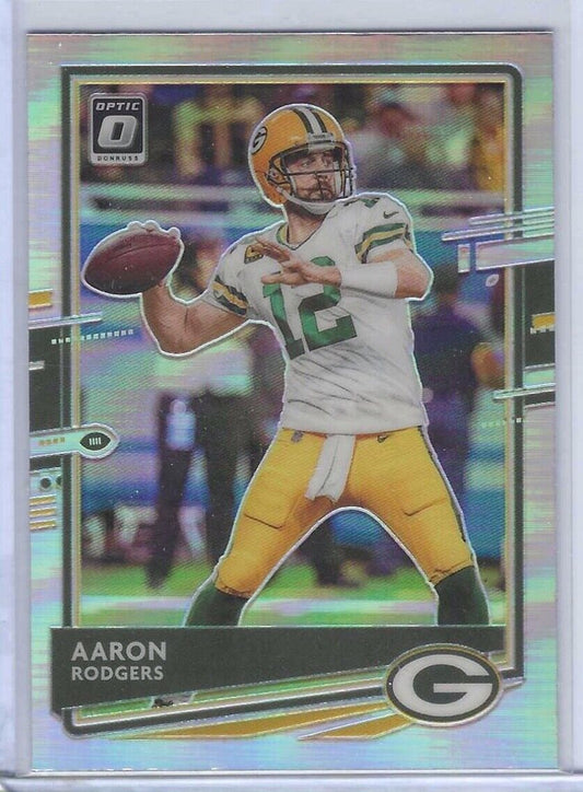 AARON RODGERS 2020 DONRUSS OPTIC SILVER HOLO #38