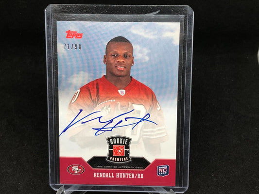 KENDALL HUNTER 2011 TOPPS ROOKIE PREMIERE ON CARD AUTO RC #D 71/90
