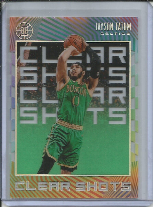 JAYSON TATUM 2019-20 PANINI ILLUSIONS CLEAR SHOTS GREEN ACETATE CELTICS