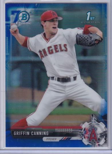 GRIFFIN CANNING 2017 BOWMAN CHROME 1ST PROSPECT 70TH EDITION BLUE REFRACTOR /200