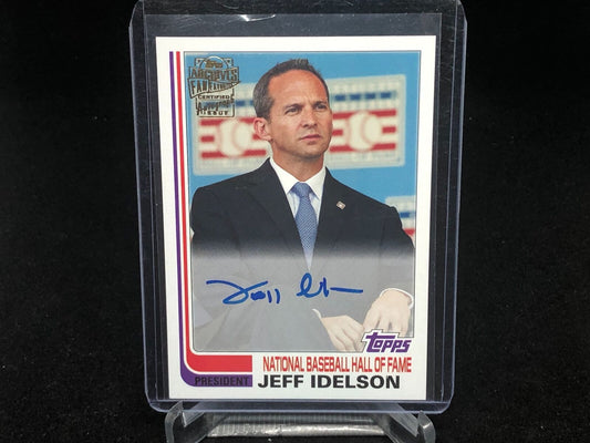 JEFF IDELSON 2019 TOPPS ARCHIVES FAN FAVORITES PRESIDENT ON CARD AUTO