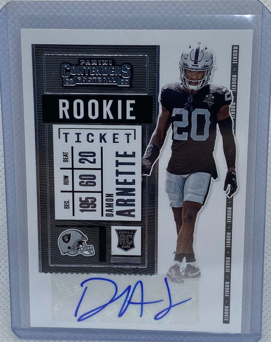 DAMON ARNETTE 2020 PANINI CONTENDERS ROOKIE TICKET VARIATION AUTO RC #152