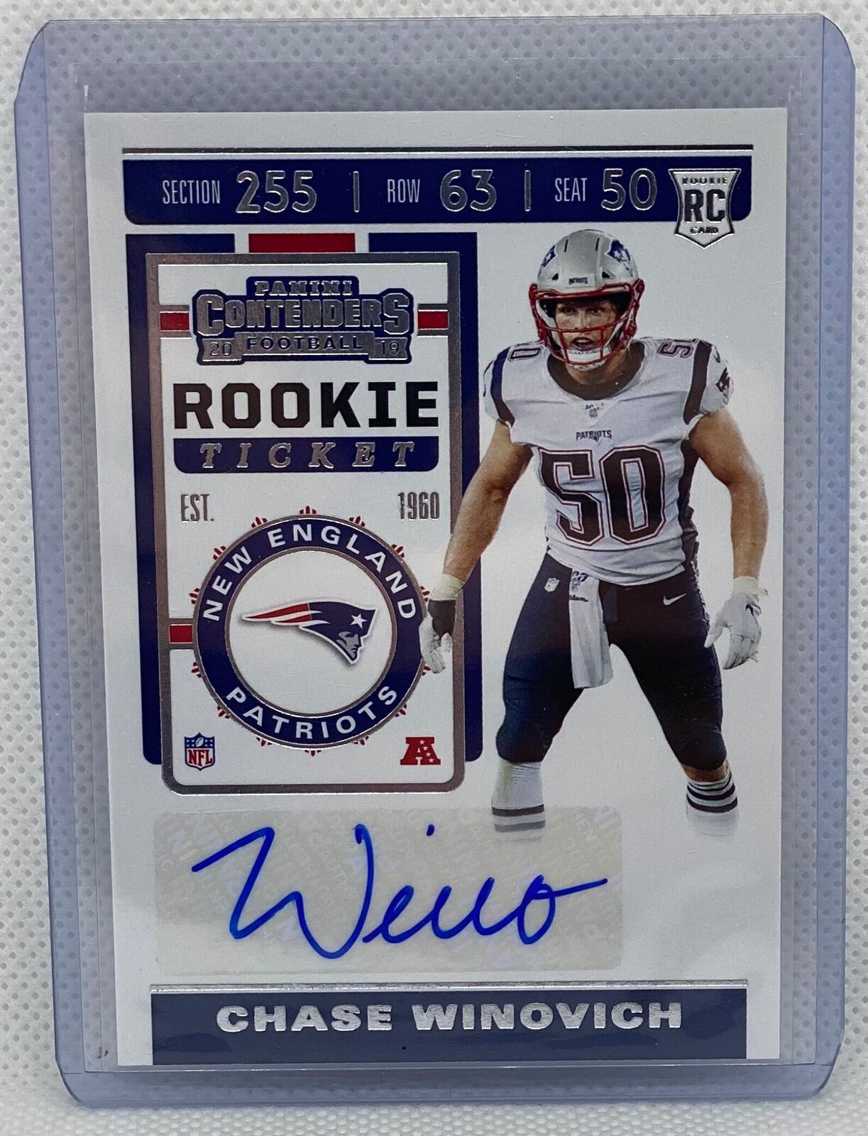 CHASE WINOVICH 2019 PANINI CONTENDERS ROOKIE TICKET AUTO RC #276