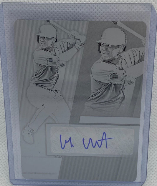 MEIBRYS VILORIA 2019 PANINI ABSOLUTE PRINTING PLATE AUTO RC #D 1/1