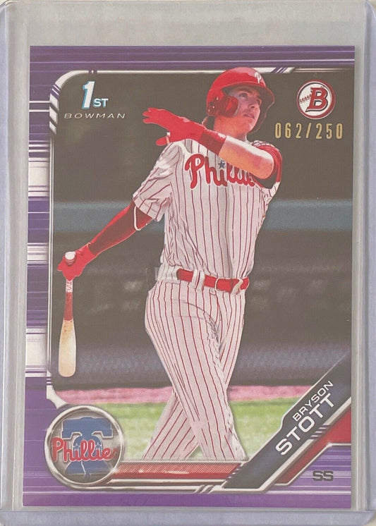 BRYSON STOTT 2019 BOWMAN PAPER 1ST PROSPECT PURPLE #D 062/250
