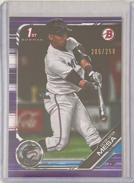 VICTOR VICTOR MESA 2019 BOWMAN PAPER 1ST PROSPECT PURPLE #D 205/250