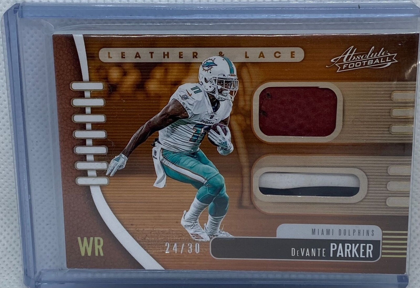 DEVANTE PARKER 2019 PANINI ABSOLUTE LEATHER & LACE BALL PATCH #D /30