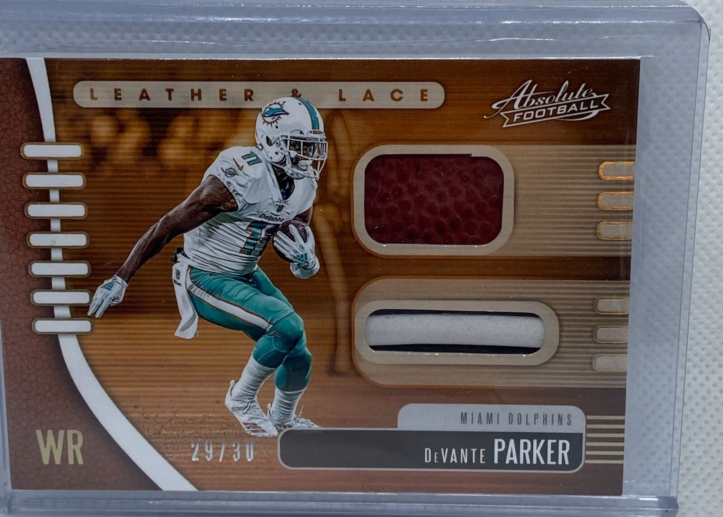 DEVANTE PARKER 2019 PANINI ABSOLUTE LEATHER & LACE BALL PATCH #D /30