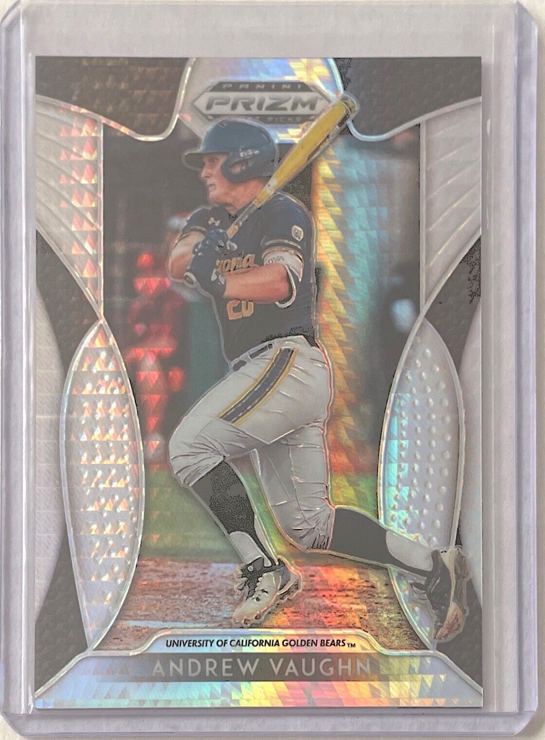 ANDREW VAUGHN 2019 PANINI PRIZM DRAFT PICKS SILVER HYPER PRIZM PROSPECT #D 74/75