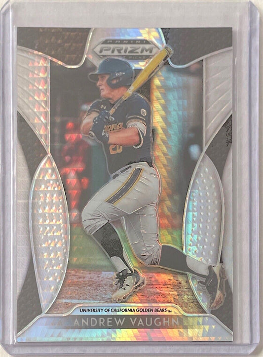 ANDREW VAUGHN 2019 PANINI PRIZM DRAFT PICKS SILVER HYPER PRIZM PROSPECT #D 74/75