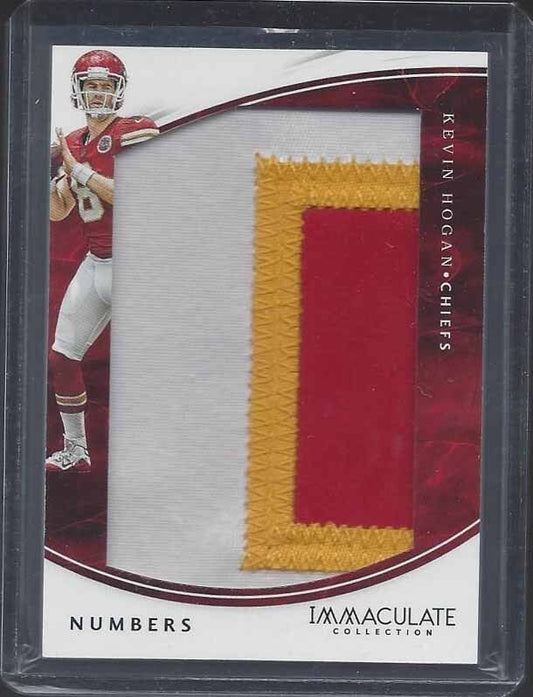 KEVIN HOGAN 2016 IMMACULATE NUMBERS JUMBO 3 COLOR ROOKIE PATCH RC #D 29/50