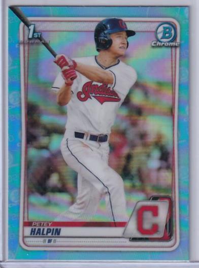 PETEY HALPIN 2020 BOWMAN CHROME SKY BLUE REFRACTOR 1ST PROSPECT BD-69