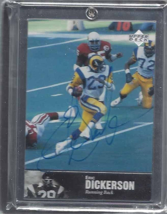 ERIC DICKERSON 1997 UPPER DECK UD LEGENDS ON CARD AUTO #99