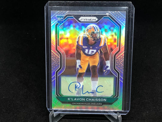 K'LAVON CHAISSON 2020 PANINI PRIZM SILVER PRIZMS ROOKIE AUTO RC # 352