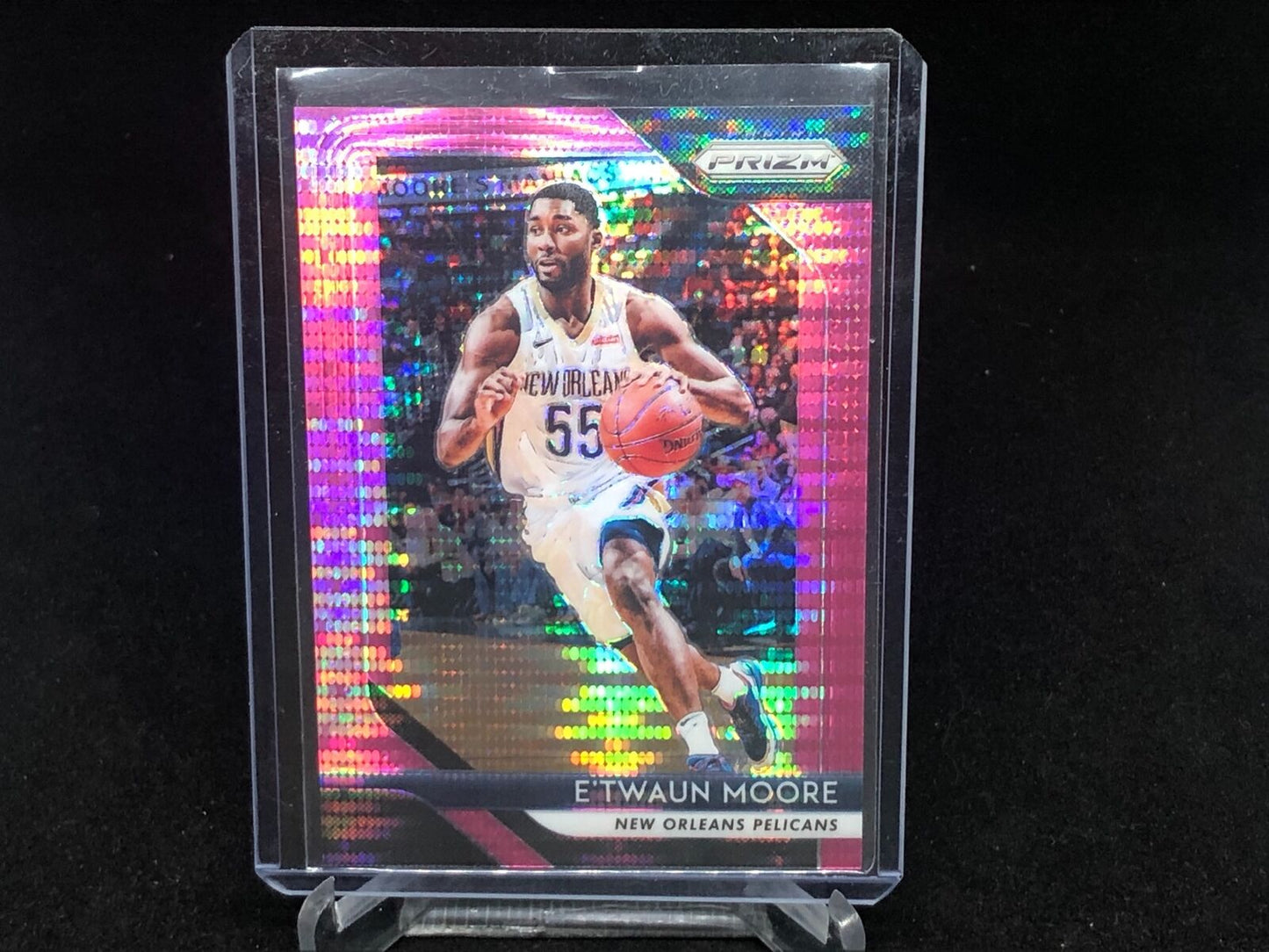 E'TWAUN MOORE 2018-19 PANINI PRIZM PINK PULSAR PRIZM #D 1/42