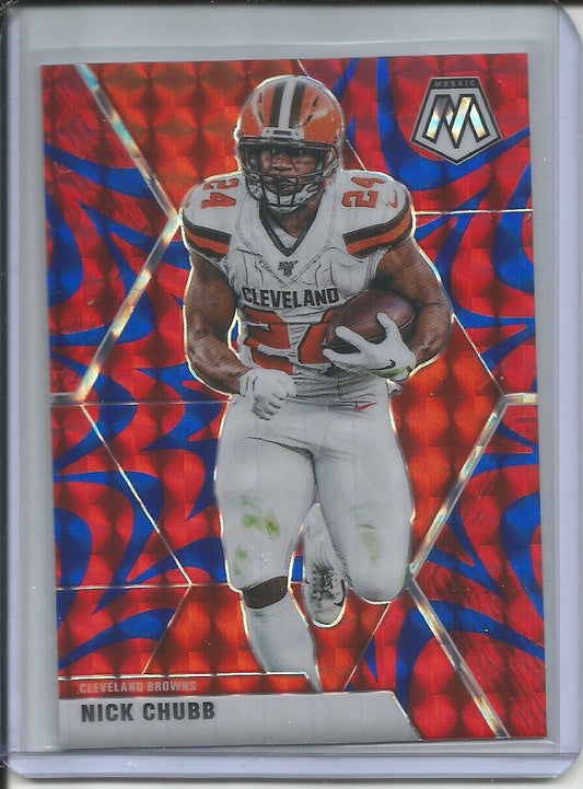 NICK CHUBB 2019-20 PANINI MOSAIC REACTIVE BLUE PRIZM BROWNS