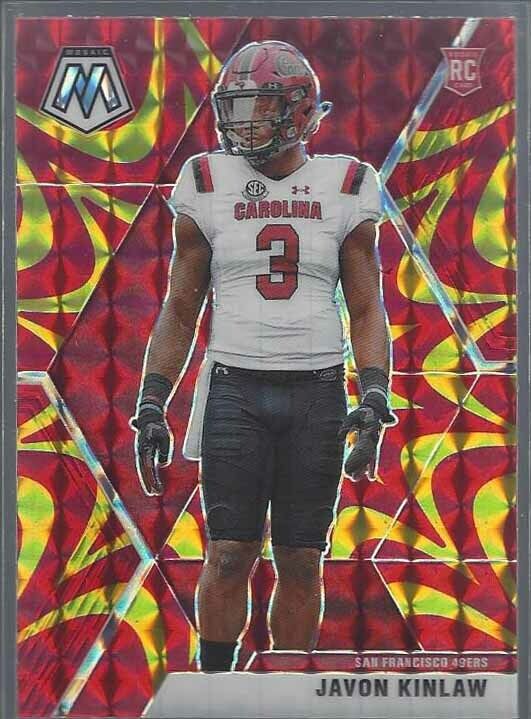 JAVON KINLAW 2020 PANINI MOSAIC YELLOW GOLD REACTIVE PRIZM RC #247