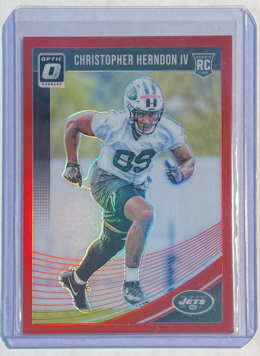 CHRISTOPHER HERNDON IV 2018 DONRUSS OPTIC RED HOLO PRIZM ROOKIE RC #D 48/99