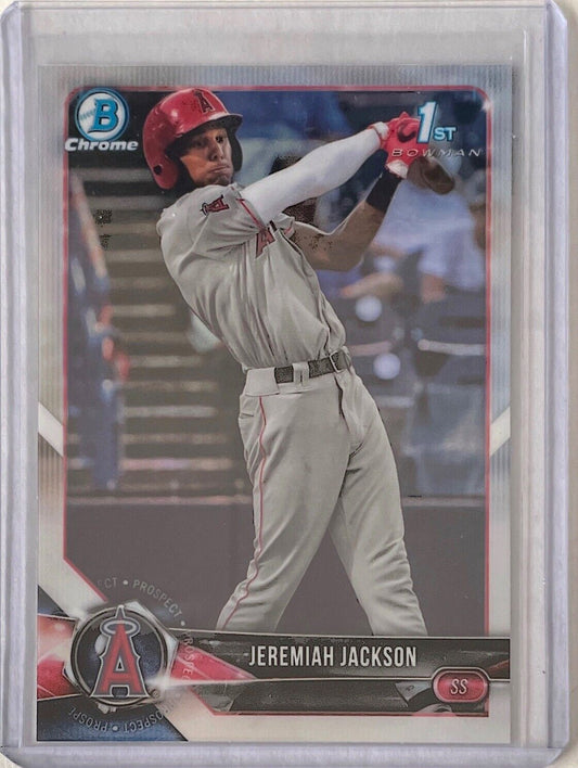 JEREMIAH JACKSON 2018 BOWMAN CHROME 1ST PROSPECT SILVER CHROME REFRACTOR #BDC-51
