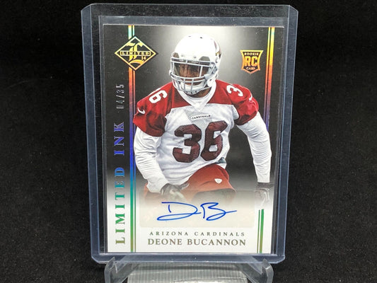 DEONE BUCANNON 2014 PANINI LIMITED SILVER INK AUTO RC #D /35