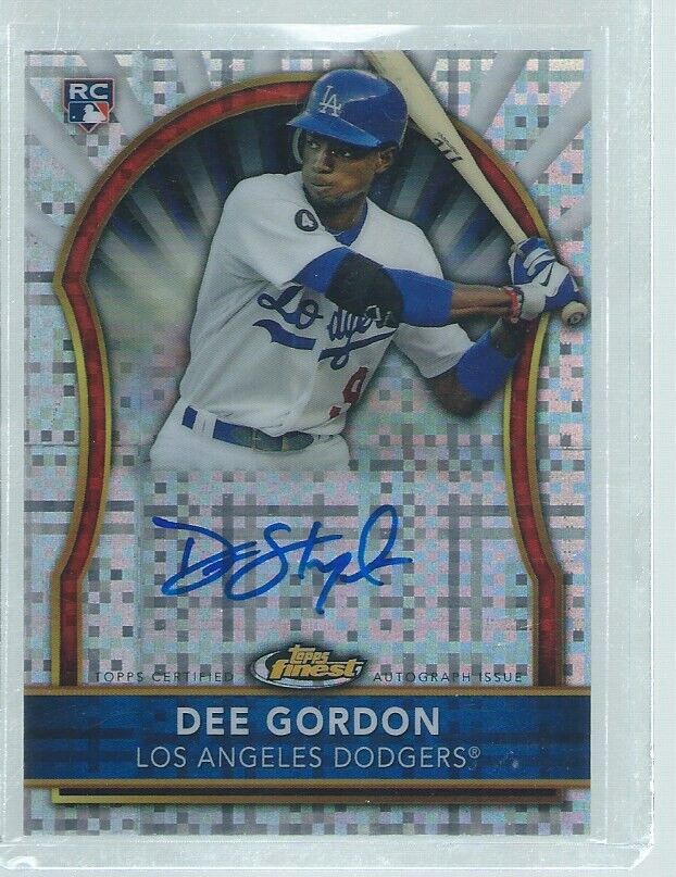 DEE GORDON 2011 TOPPS FINEST ON CARD AUTO XFRACTOR REFRACTOR ROOKIE RC #D /299