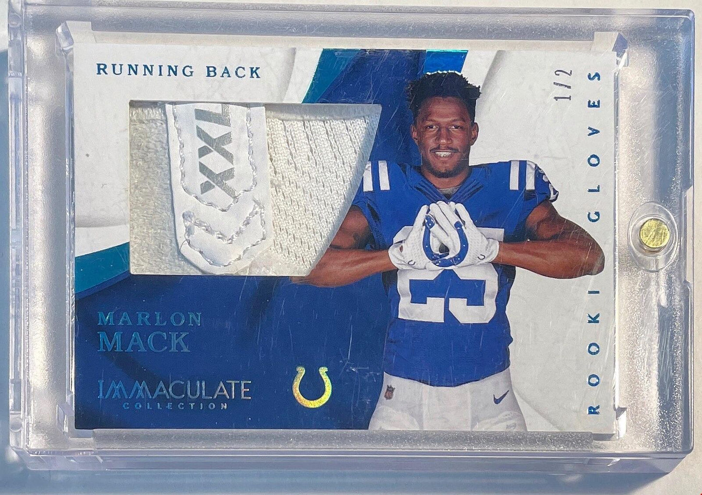 MARLON MACK 2017 PANINI IMMACULATE ROOKIE GLOVES JUMBO PATCH ROOKIE RC #D 1/2