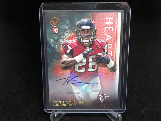TEVIN COLEMAN 2015 TOPPS VALOR HEART AUTO RC #D 1/1
