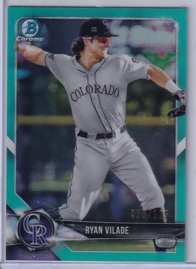RYAN VILADE 2018 BOWMAN CHROME PROSPECT SKY BLUE REFRACTOR #D 088/125