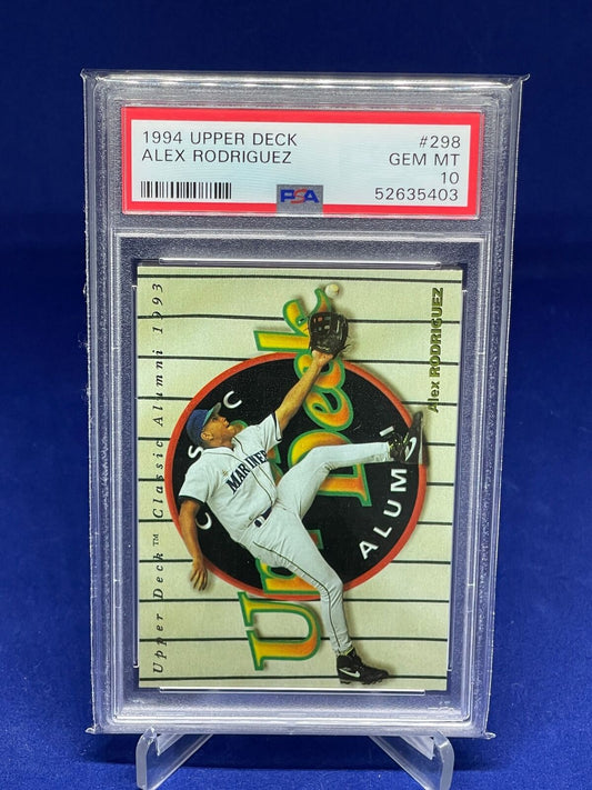 ALEX RODRIGUEZ 1994 UPPER DECK ALUMNI ROOKIE RC #298 PSA 10 GEM MINT