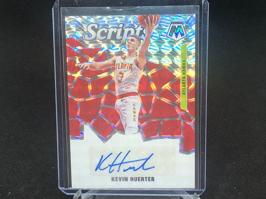 KEVIN HUERTER 2019-20 PANINI MOSAIC SCRIPT SILVER MOSAIC PRIZM AUTO