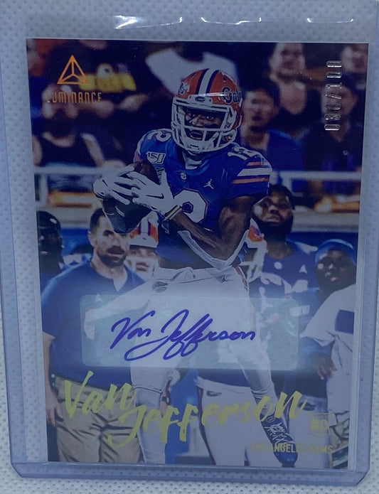 VAN JEFFERSON 2020 PANINI LUMINANCE GOLD AUTO RC #D 38/100