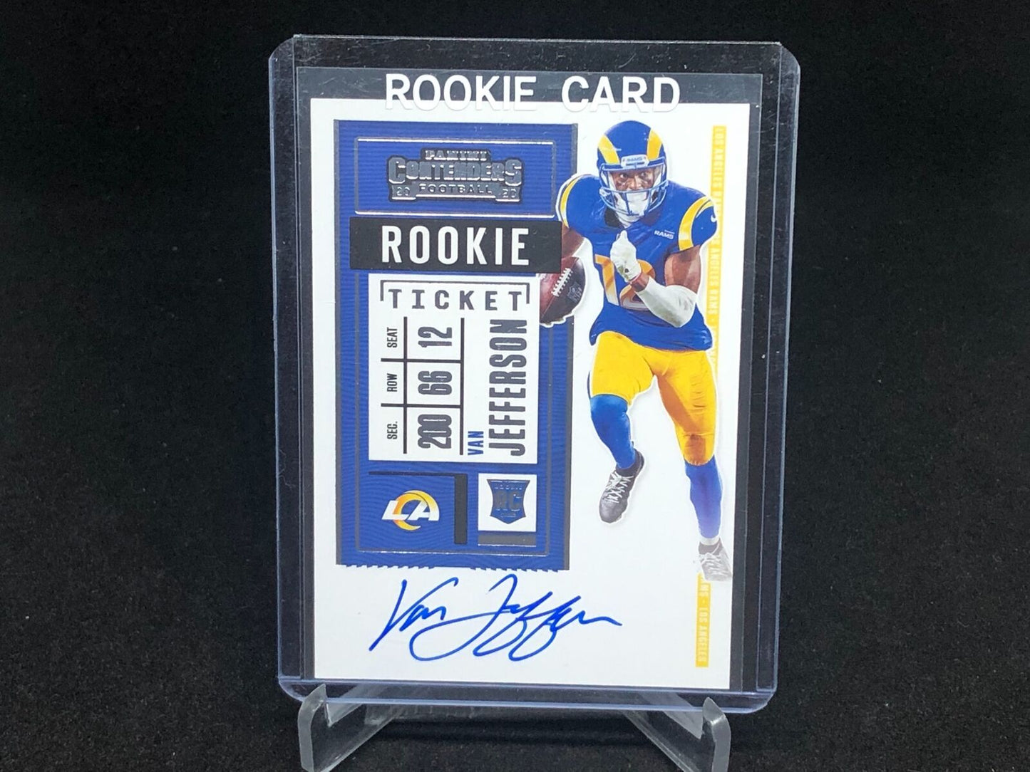 VAN JEFFERSON 2020 PANINI CONTENDERS ROOKIE TICKET ON CARD AUTO RC # 124