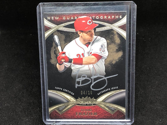 TODD FRAZIER 2014 TOPPS TIER ONE ON CARD AUTO SILVER INK #D 4/10