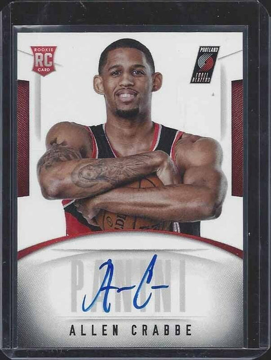 ALLEN CRABBE 2013 PANINI NEXT DAY ON CARD ROOKIE AUTO RC SP
