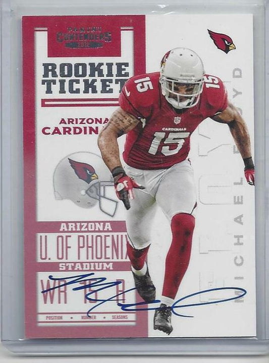 MICHAEL FLOYD 2012 PANINI CONTENDERS ROOKIE TICKET ON CARD TRUE RC AUTO #208