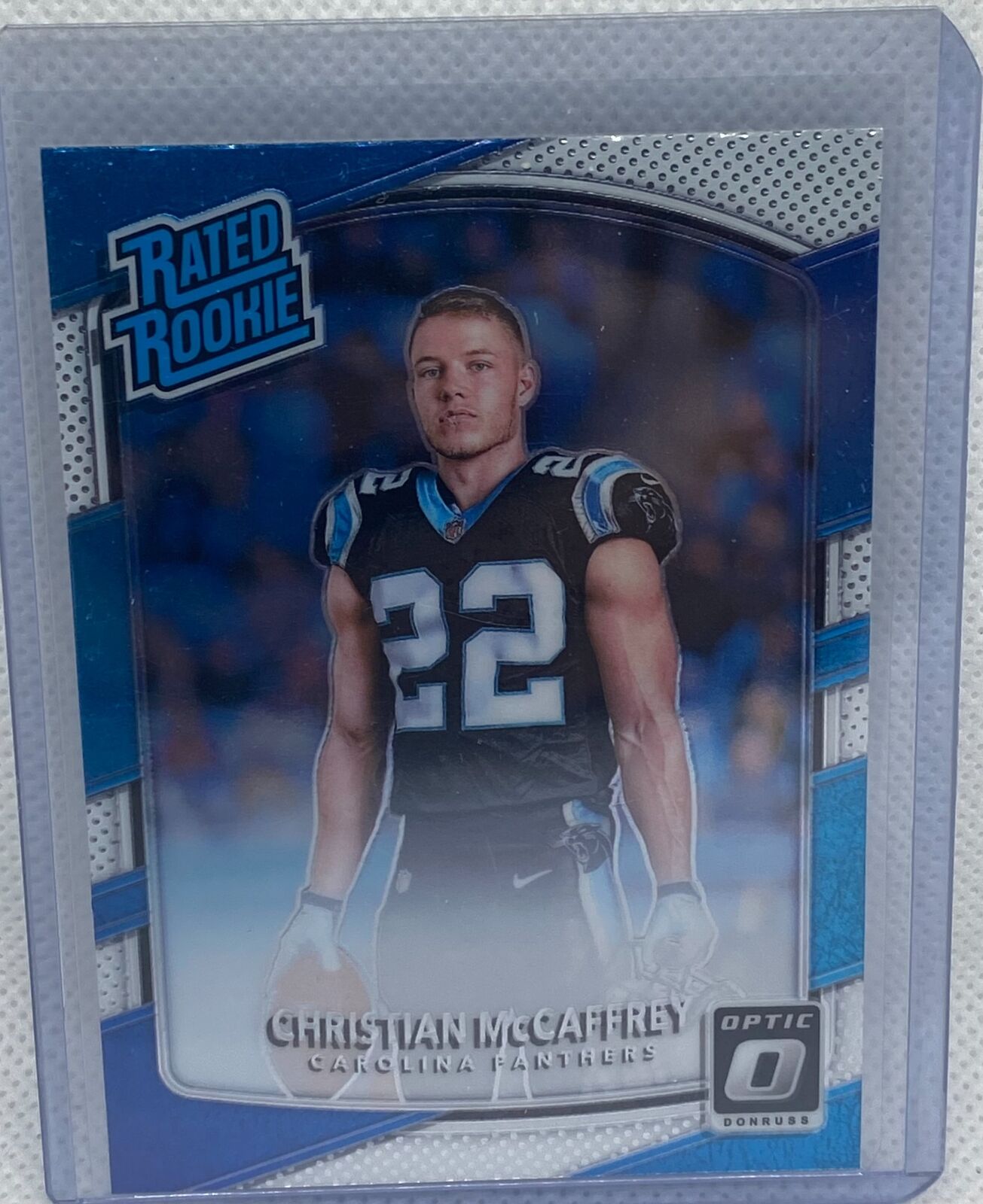 CHRISTIAN MCAFFREY 2017 PANINI DONRUSS OPTIC RATED ROOKIE RC #168